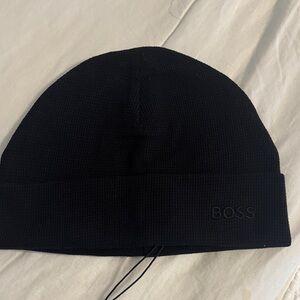 Boss Black Ribbed Beanie